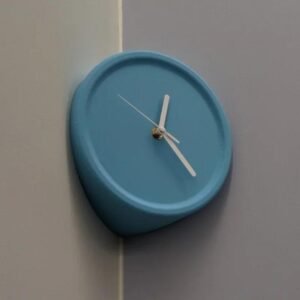 Noiseless Corner Wall Clock Modern Art Timepiece