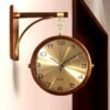 360° View Silent Wall Clock Digital Double-Sided Clock