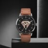 TOMI Men’s Quartz Watch Elegant Clock with Leather Band