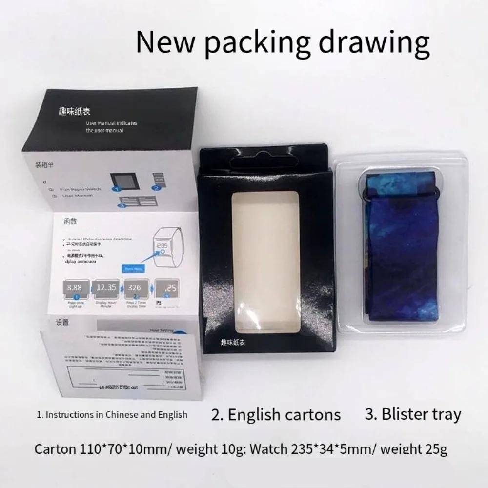 Smart Watch 2024 Trend PaperWatch PaprseWatch Paper Waterproof Youth Peple Electronic Creative Variety of Styles