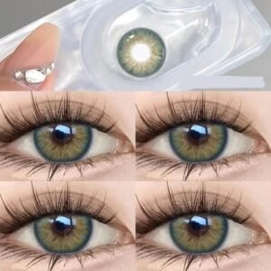 KSSEYE Beauty Green Lenses for Myopia Natural Look for Brown Pupils