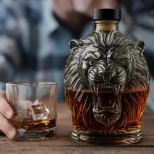 Animal Design Decanter and Stopper Set Unique Leak-Proof Barware Gift for Dad