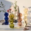 Nordic Glass Flower Vase Modern Home Decor Terrarium for Living Room