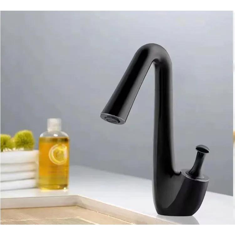 New Arrival Basin Faucet Hot and Cold Bathroom Single Lever Brass Black Rose Gold Rotation Sink Mixer Tap Decked