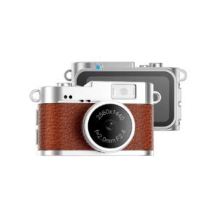 2K Mini Digital Keychain Camera Retro Style Compact Camera with Flash and Screen